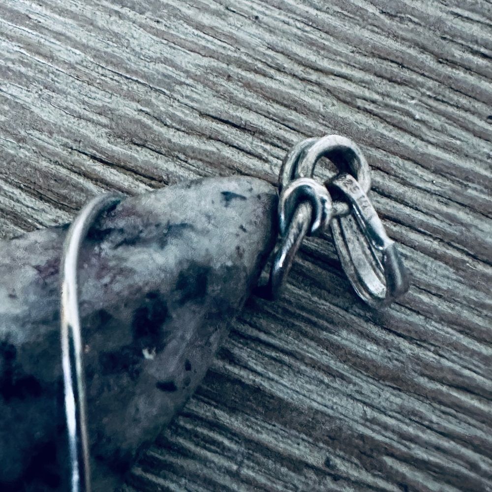 Silver Wire Wrapped Stone Necklace Pendant - Picture 5 of 5